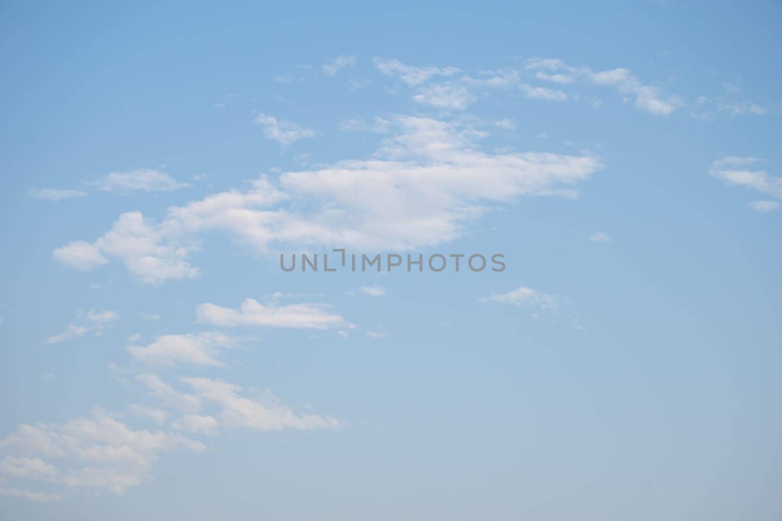 Cloudscape of natural sky with blue sky and white clouds in the sky use for wallpaper background in concept dreamy, heaven or freedom in life