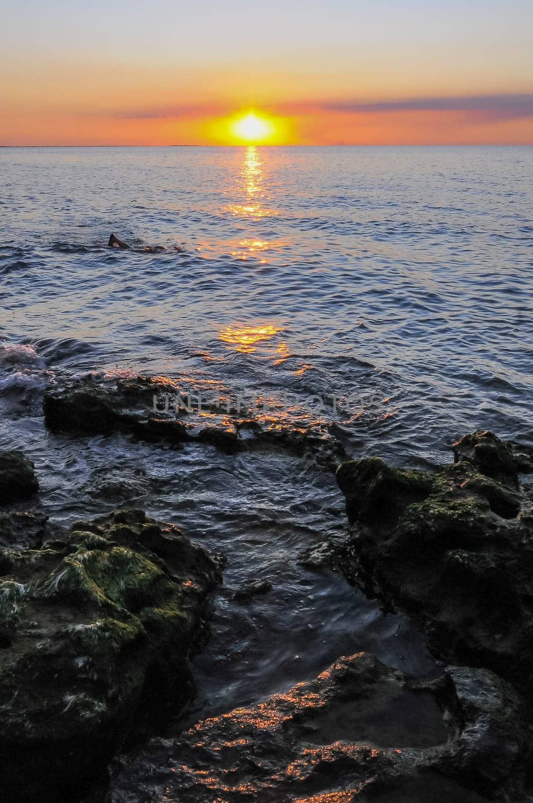 Sunrise over the Black Sea in the Eastern Crimea