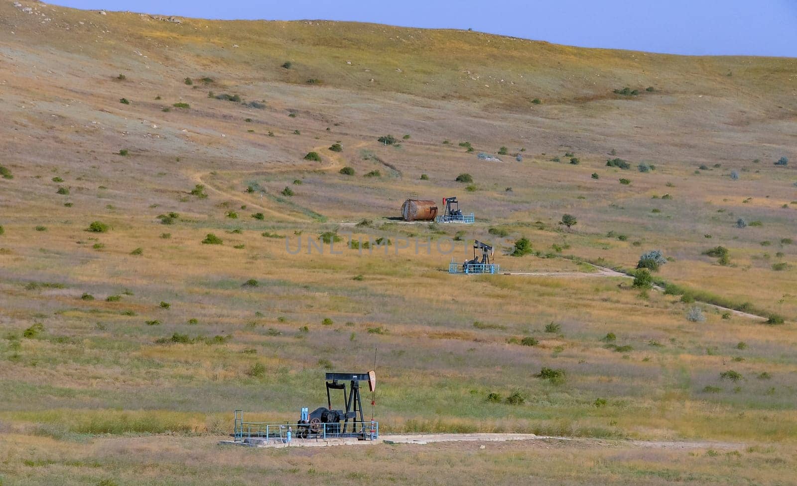 Oil production on the Kazantip plateau in eastern Crimea