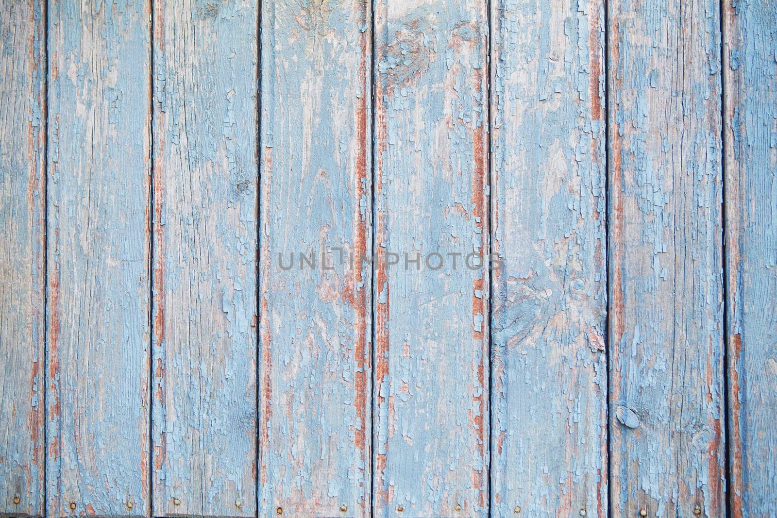 old blue wooden fence, texture for background.