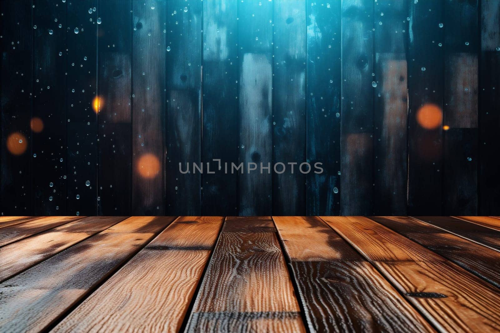 design leaf rustic board background table flowers grunge bokeh wood wooden. Generative AI. by SHOTPRIME