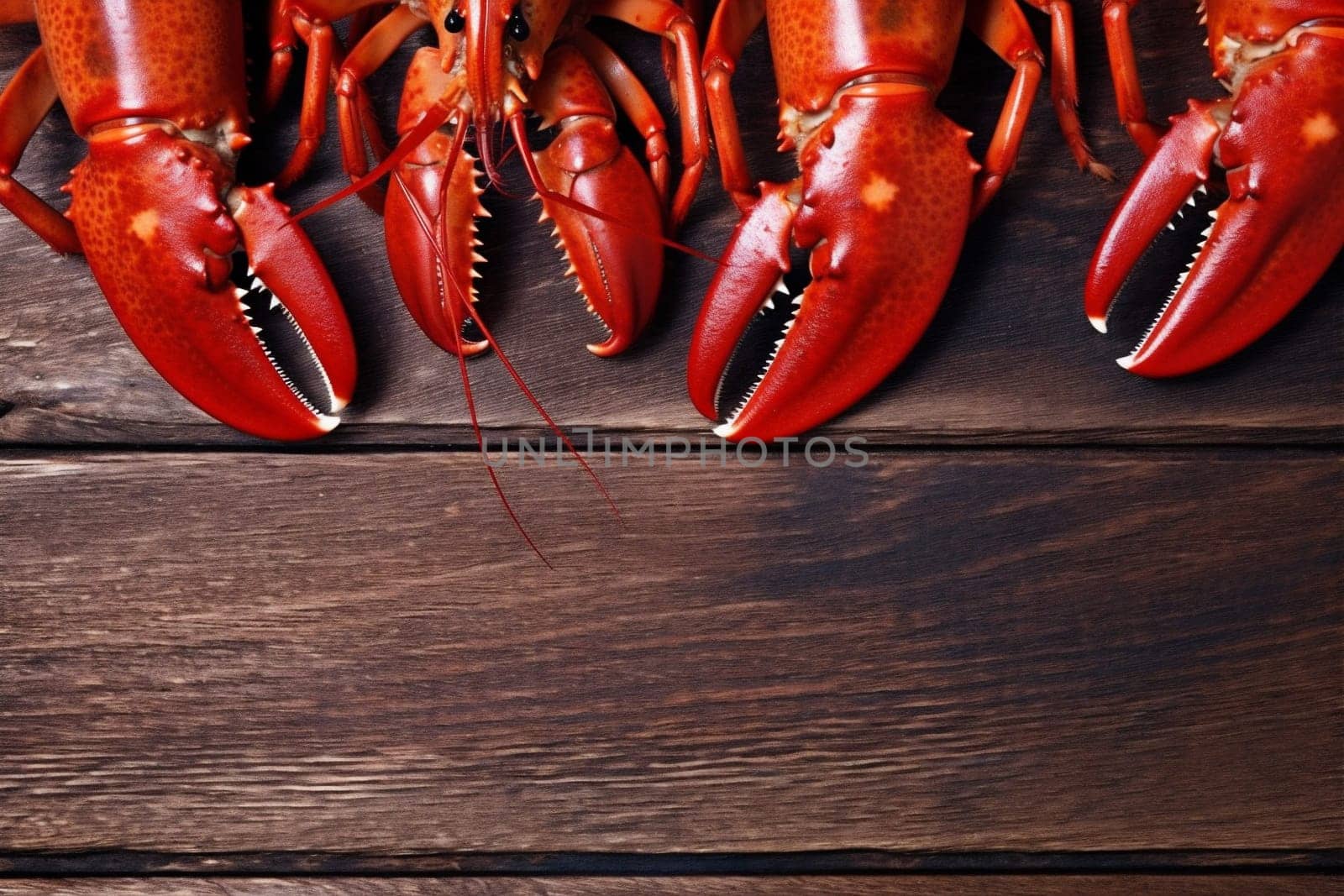 cooked claw lobster background nutrition red seafood food crayfish boiled crawfish. Generative AI. by SHOTPRIME