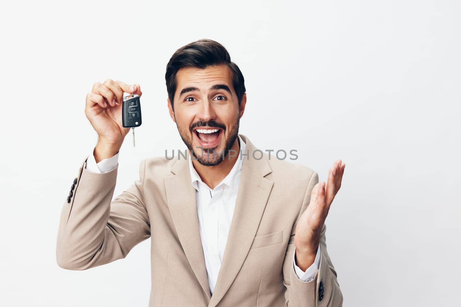 man system purchase mockup auto hand holding beige male alarm smile service car buy keyboard new key credit business background transportation electronic