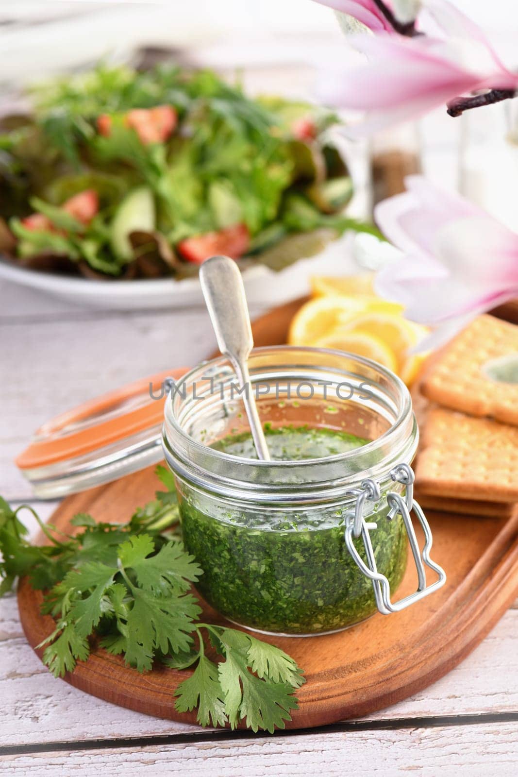Green sauce, seasoning for salad by Apolonia