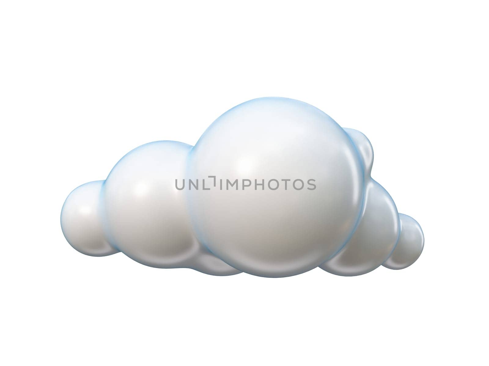 Weather icon Cloud 3D rendering illustration isolated on white background