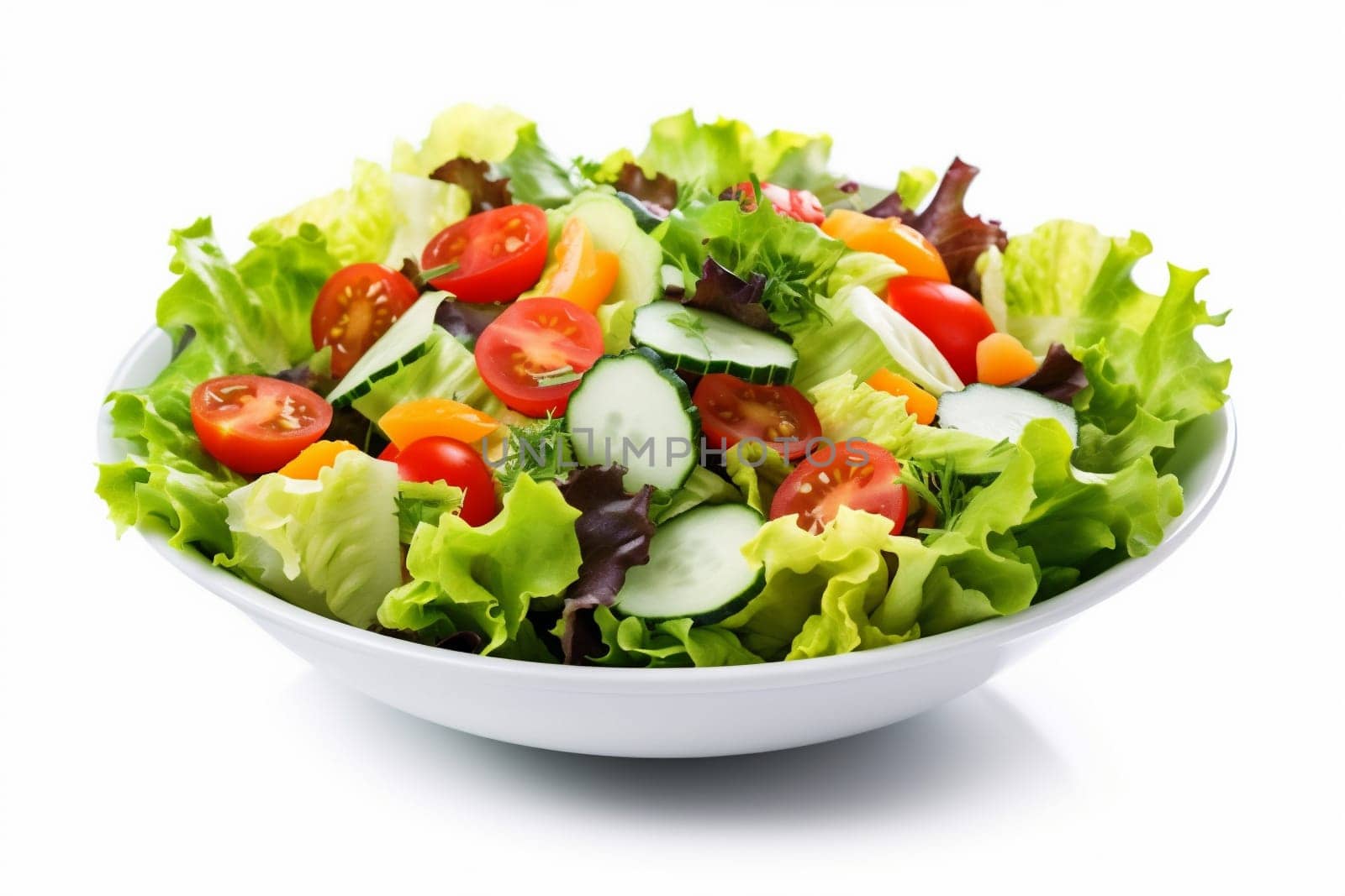 background vegetarian olive vegetable isolated feta dinner food nutrition fresh healthy snack green organic tomato lunch leaf salad bowl lettuce. Generative AI.