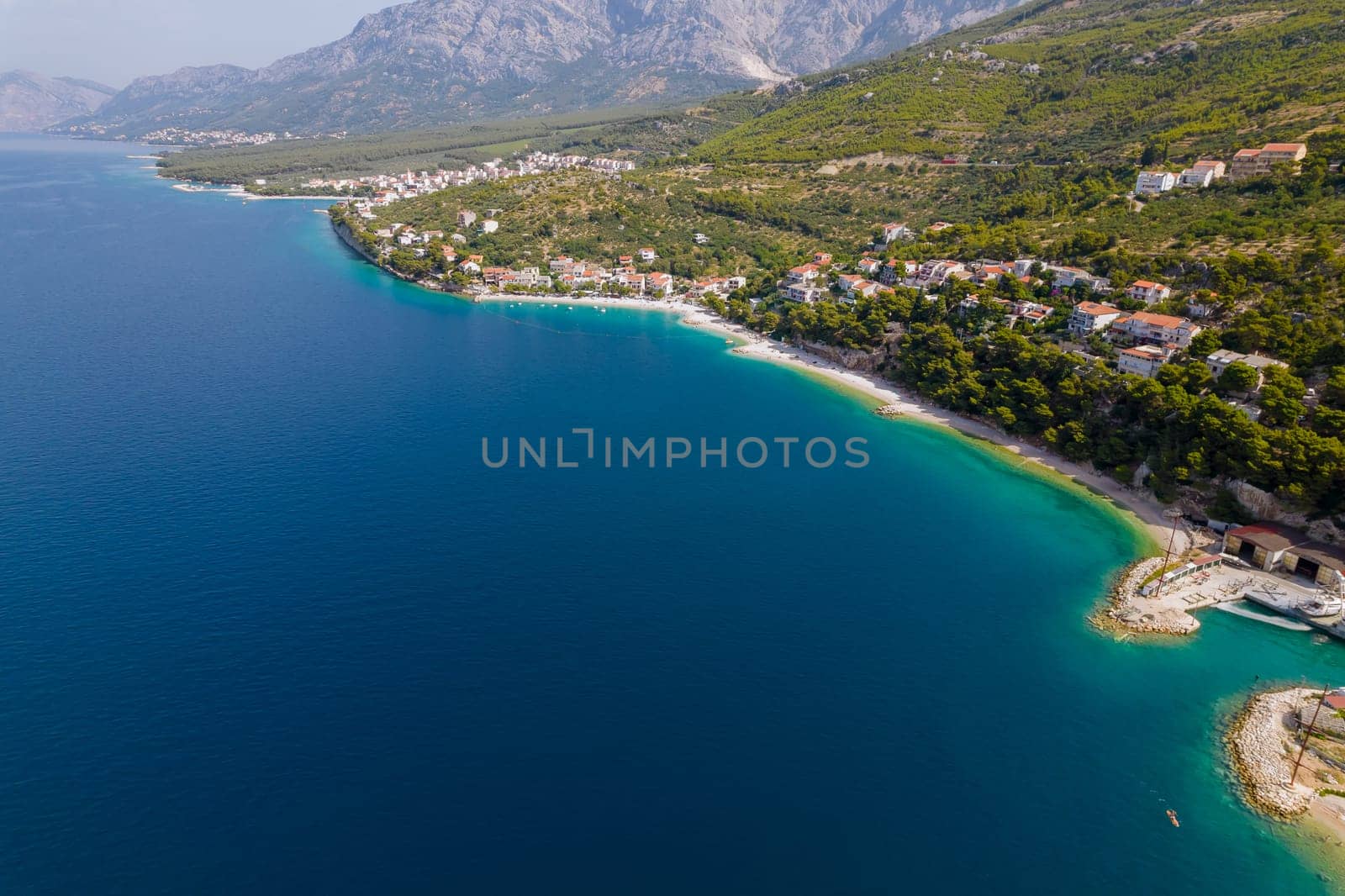 Top view of the sea was sight to behold, Adriatic Sea at one of the top beaches in Makarska.