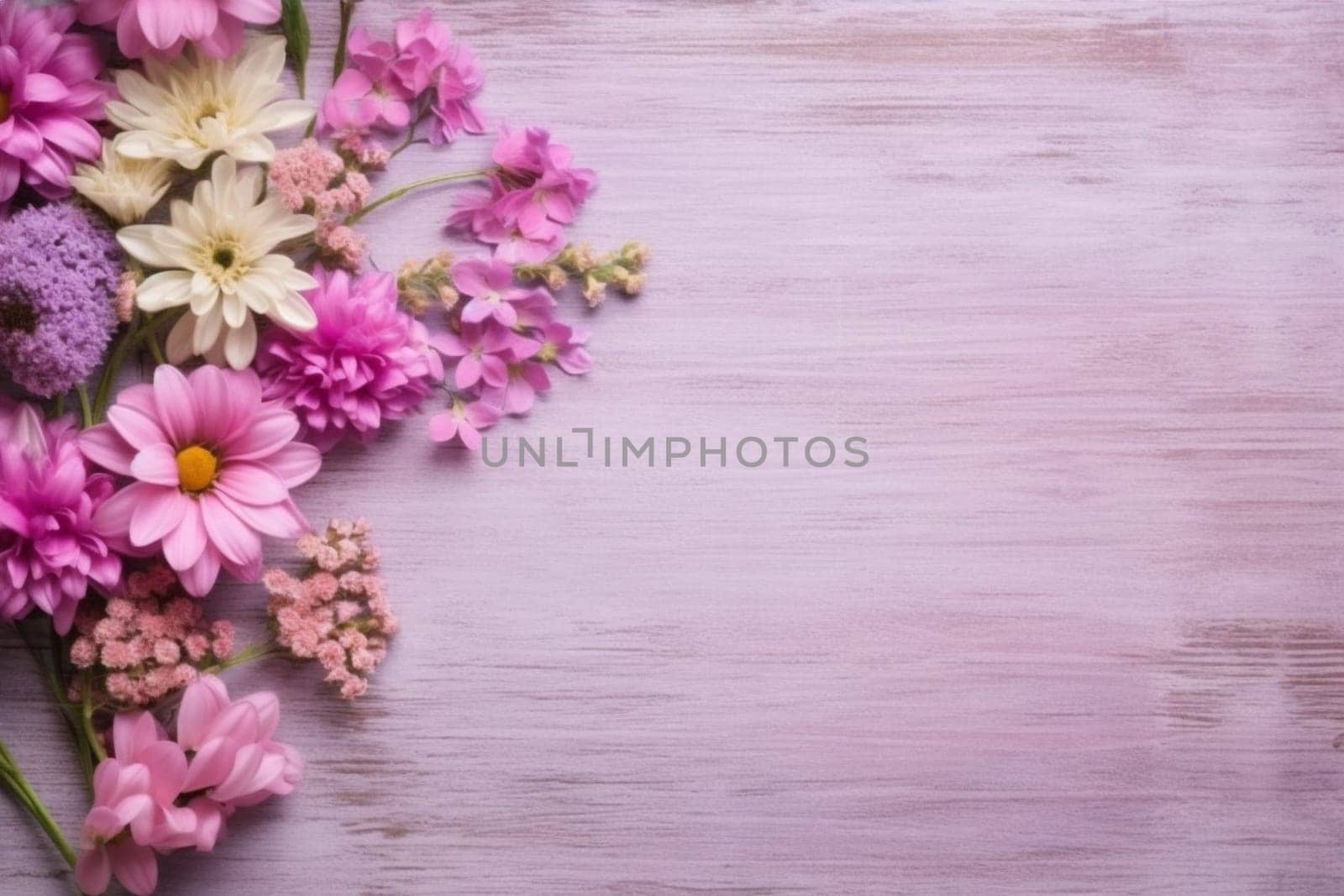background pink valentine floral flower blossom flora bouquet wedding leaf nature. Generative AI. by SHOTPRIME