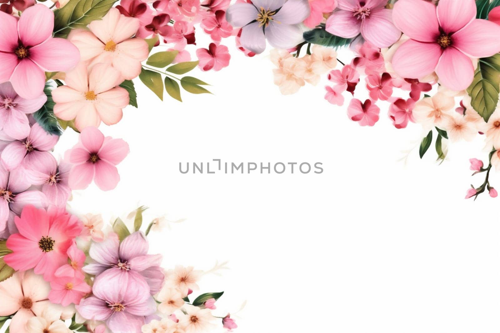 pink wedding bouquet nature botanical blossom background flower leaf floral valentine. Generative AI. by SHOTPRIME