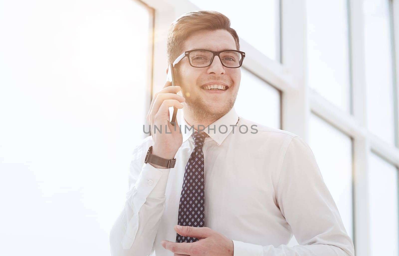 Businessman talking in the modern office