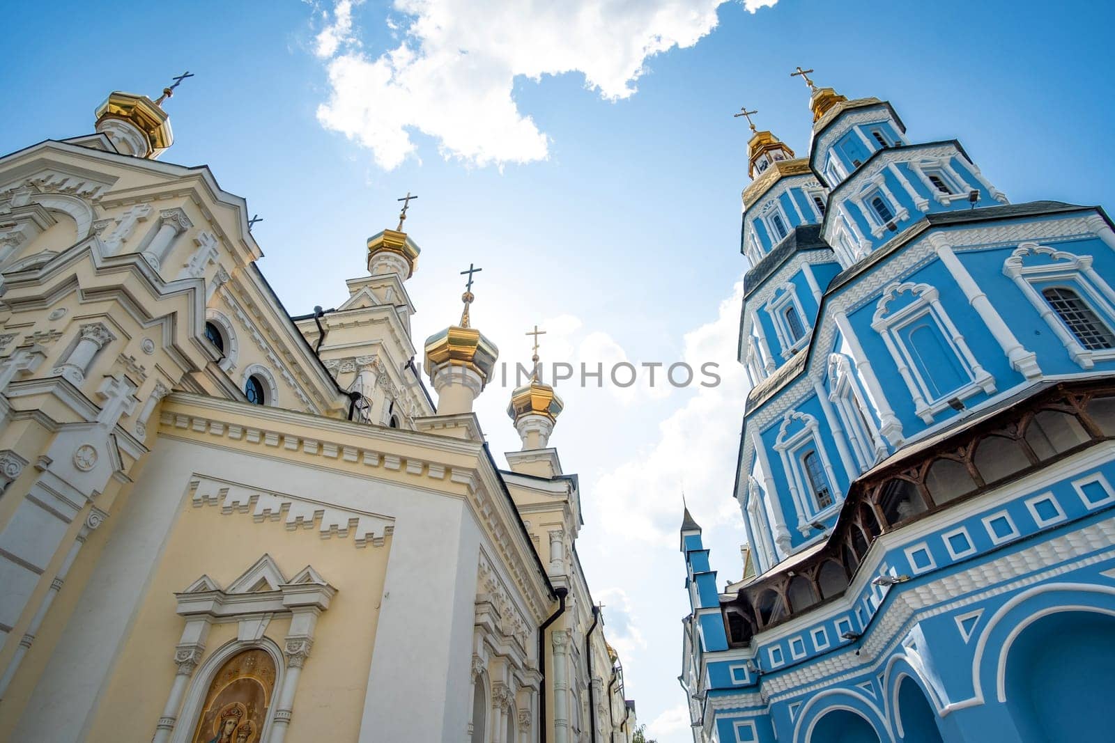 Kharkiv, Ukraine - 20 July 2019: Pokrovsky Cathedral in center of Kharkov