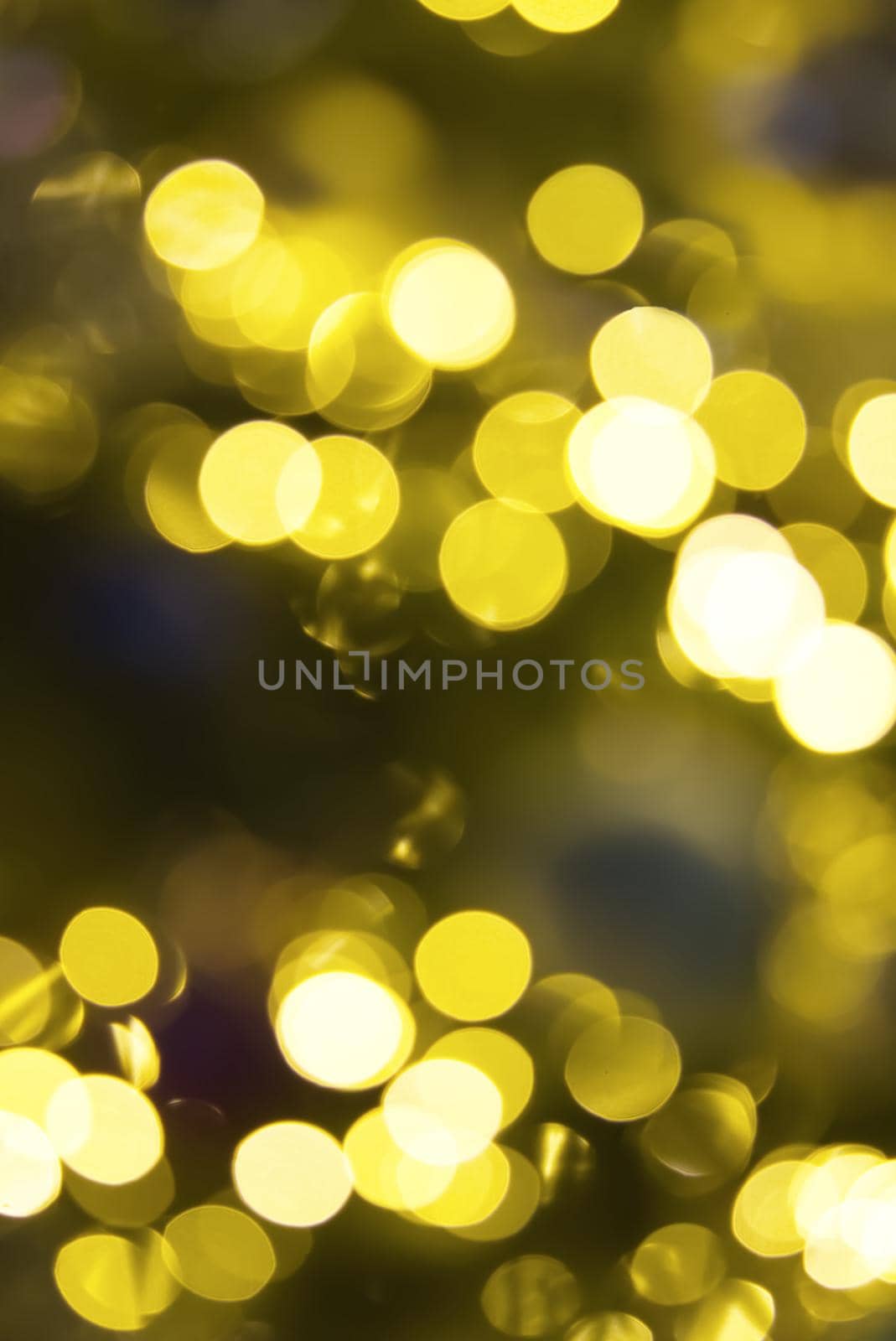 blurred christmas lights abstract background on dark backdrop. circular reflections of Christmas lights by PhotoTime