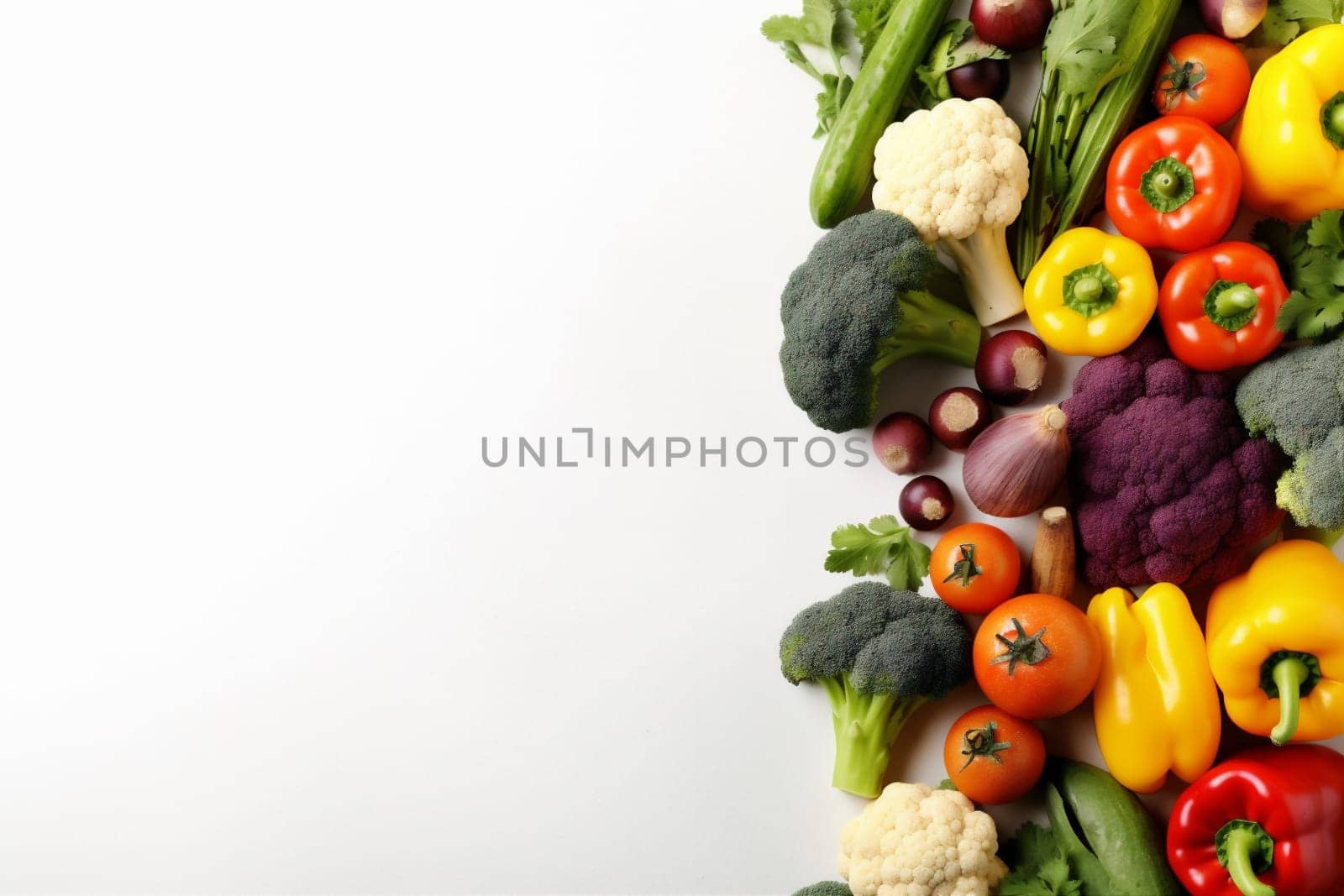 fruit green object natural colorful isolated agriculture potato vegetable vegan cabbage tomato collection vegetarian color cucumber background red white food healthy. Generative AI.