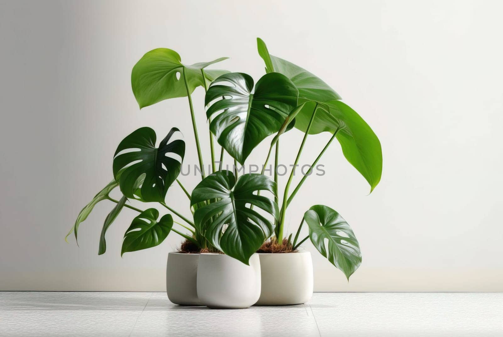 Houseplant monstera in a pot. Generative AI. High quality illustration