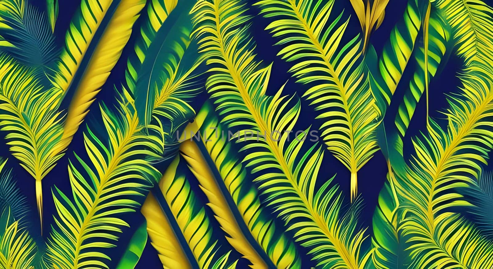 Palm leaves background, Generative AI