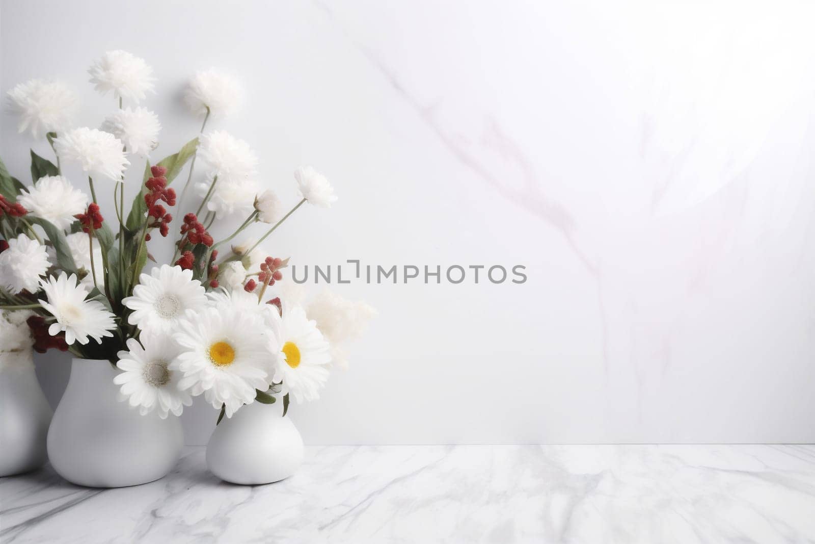 leaf nature white floral beautiful spring flower background wedding blossom celebration. Generative AI. by SHOTPRIME