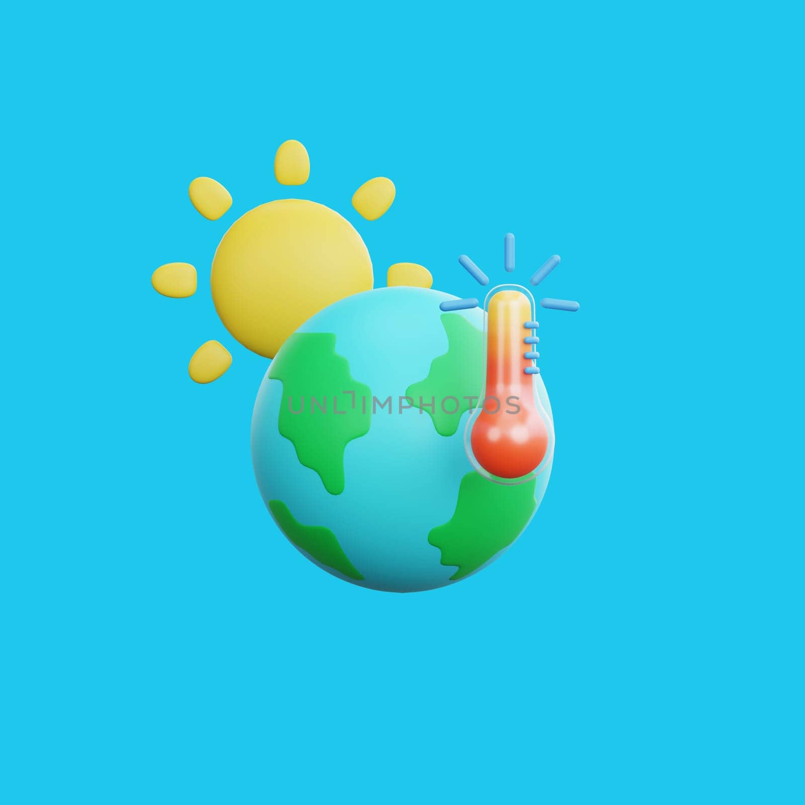3d render of earth experiencing global warming ecology concept  by Rahmat_Djayusman