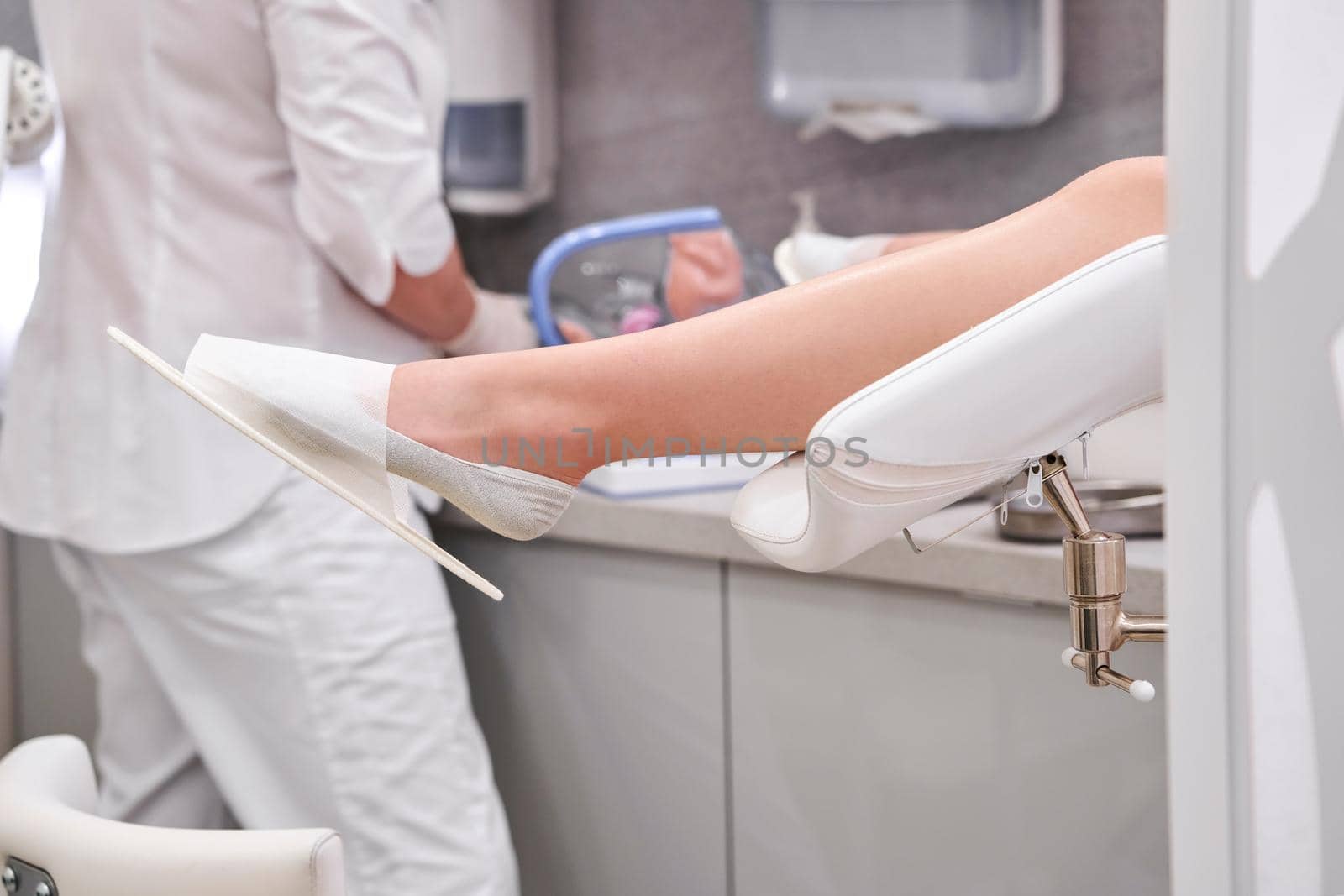 Gynecology consultation. Pregnant woman with her doctor in clinic