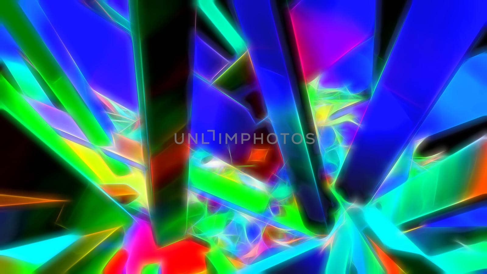 Abstract bright background with neon shapes.