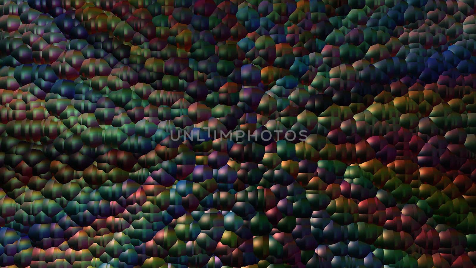 Abstract textured multicolored metal background. 3d image, 3d rendering