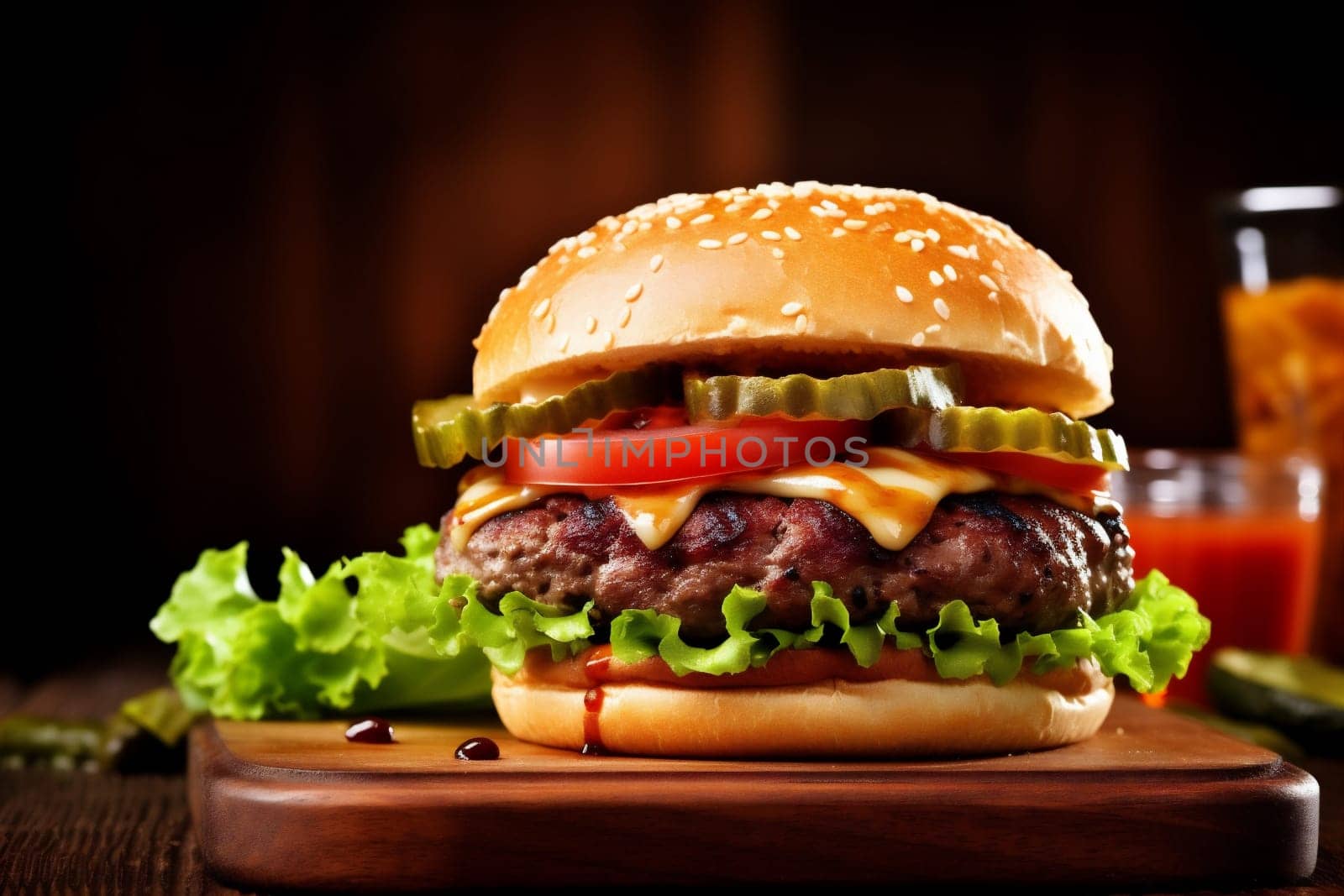 grill cheeseburger fast fast food fat bread food salad meat cheese burger bun lunch beef hamburger american wood snack classic sandwich. Generative AI.