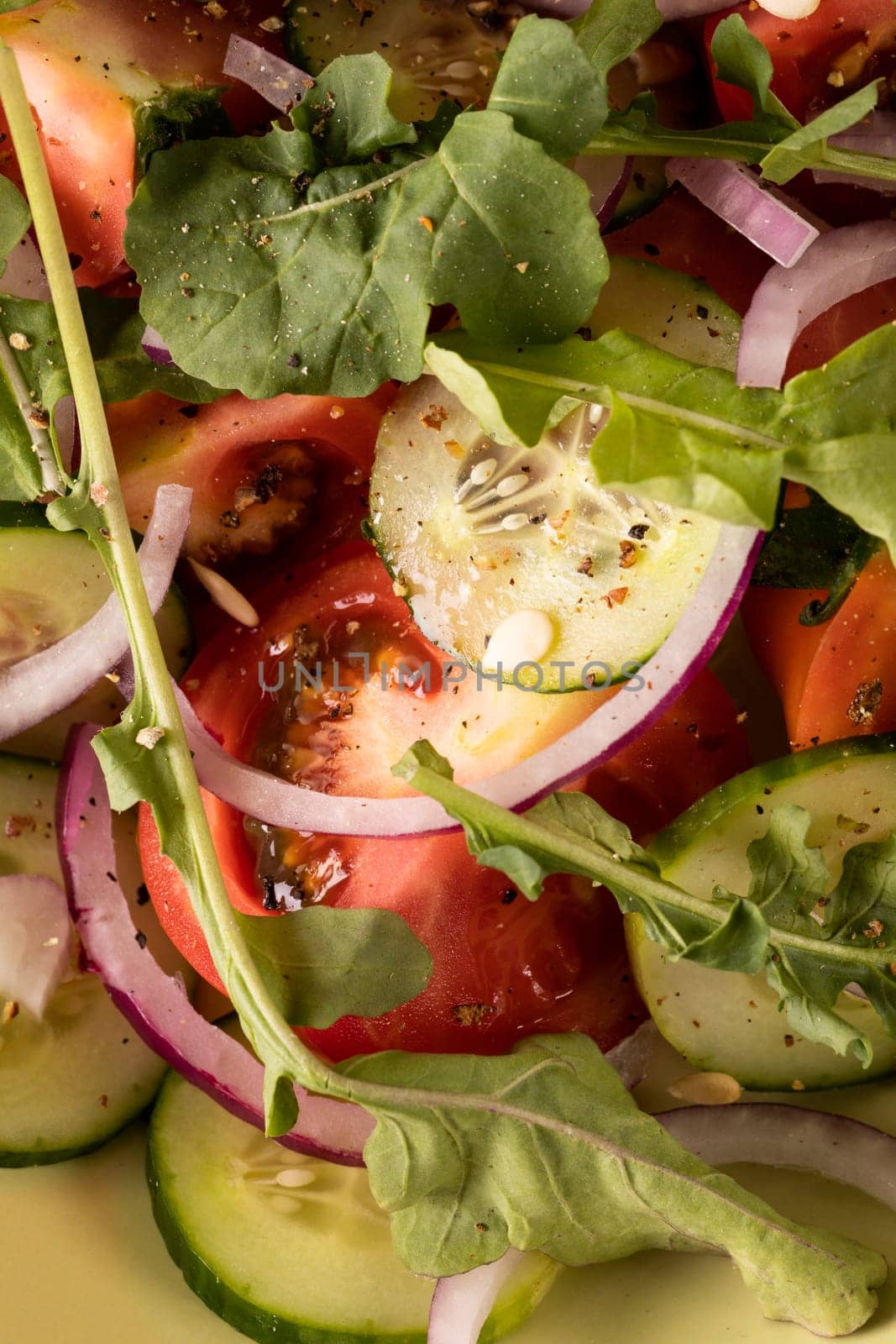 Full frame shot of healthy vegetable salad, copy space by Wavebreakmedia