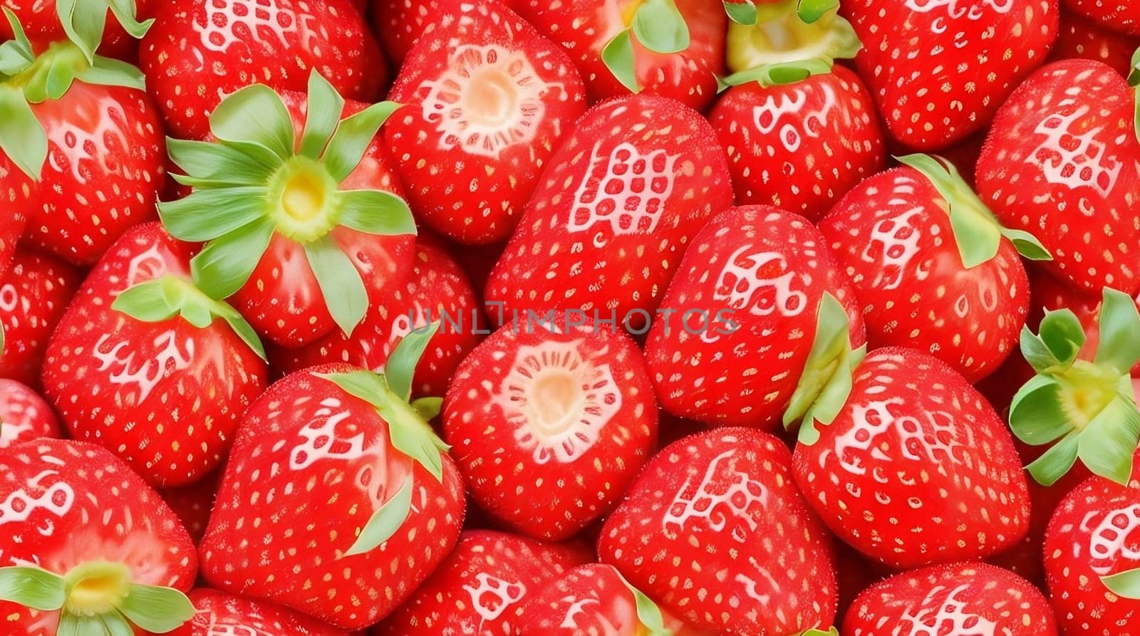 Strawberry background.Food background.Generative ai by andre_dechapelle