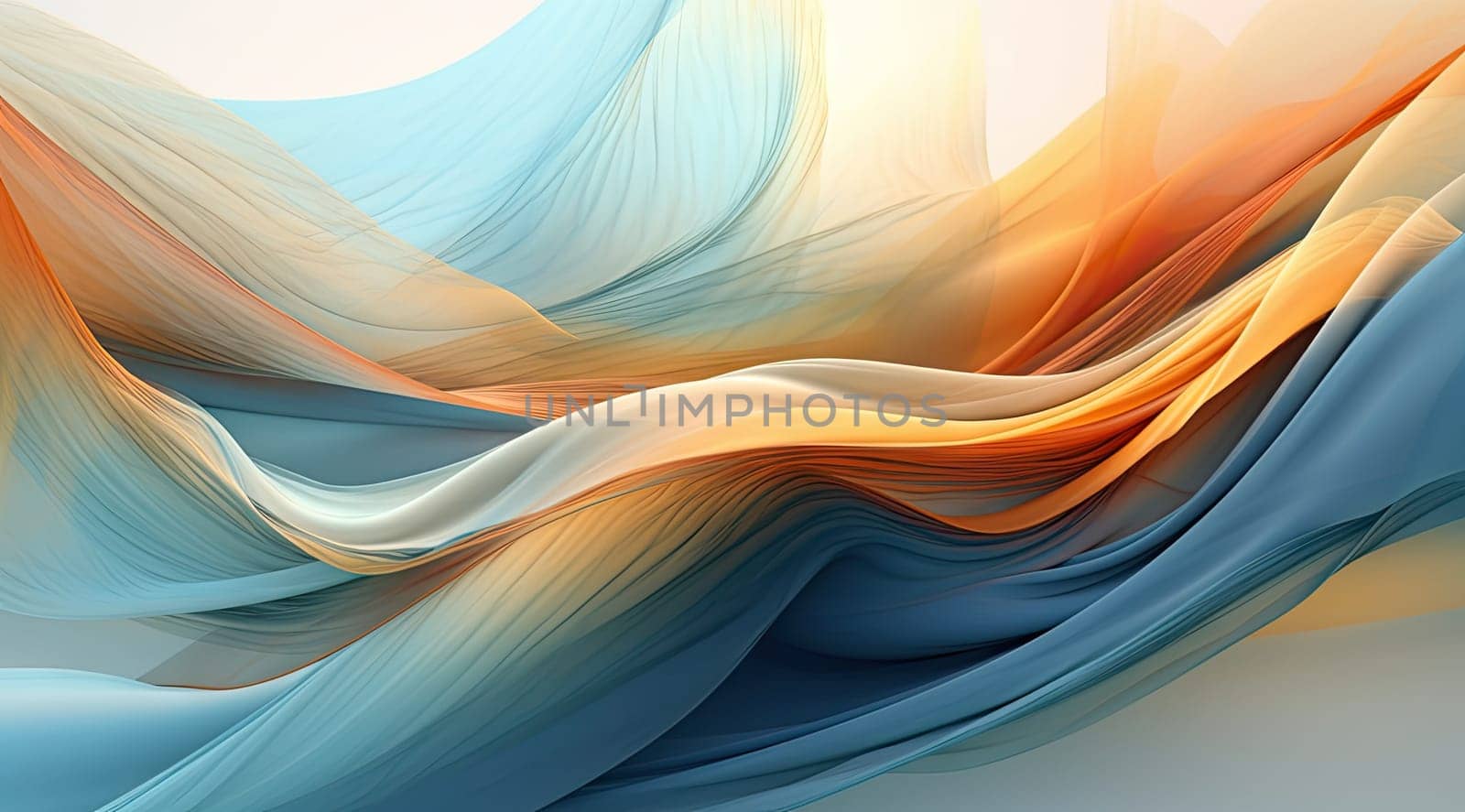 Multi layers color texture papercut layers in gradient banner. Cover layout material design template. Abstract realistic papercut decoration textured with cardboard wavy layers. Ai generative. by jbruiz78