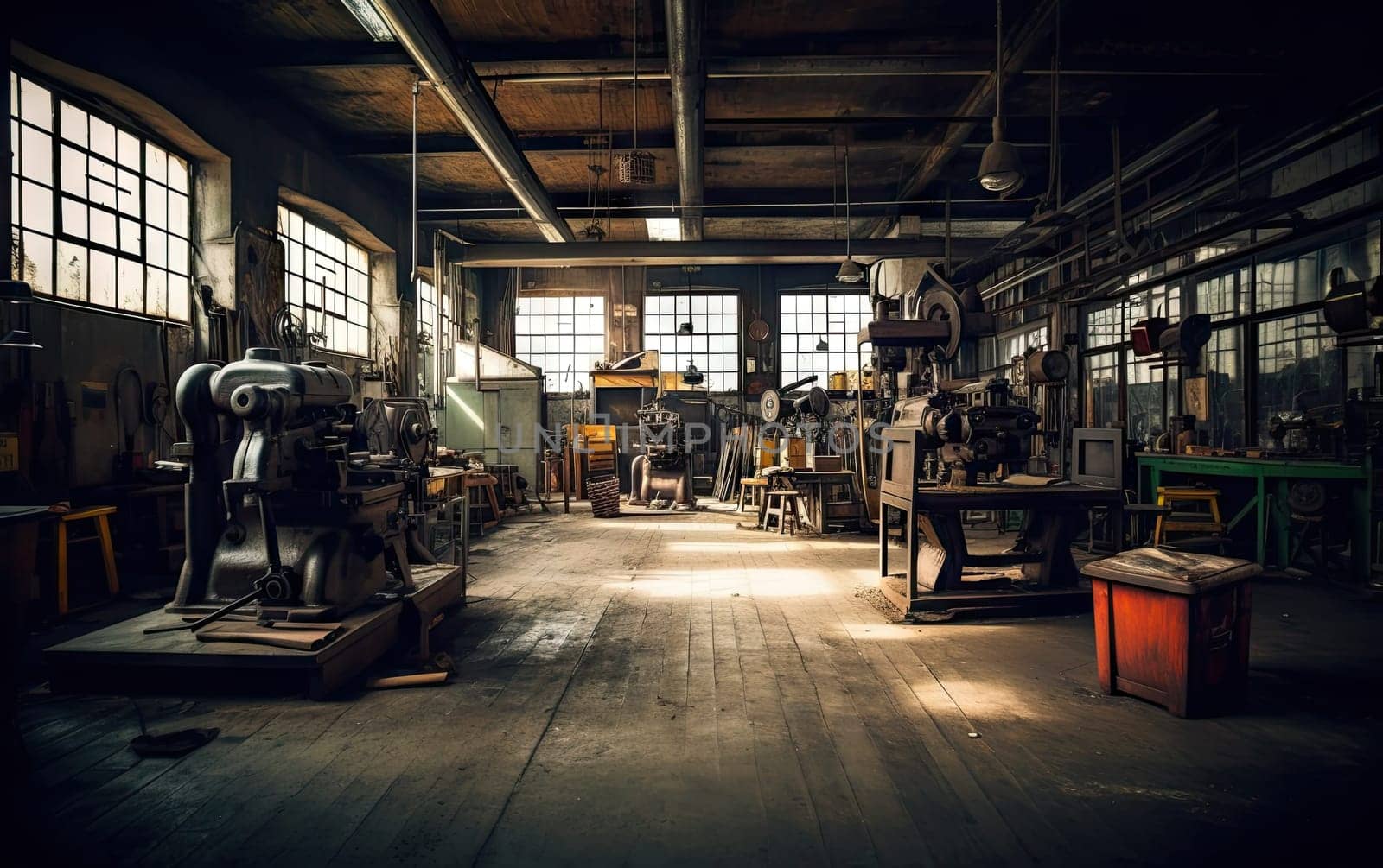 The interior of the metalworking shop. The interior of the metalworking shop. Modern industrial enterprise.