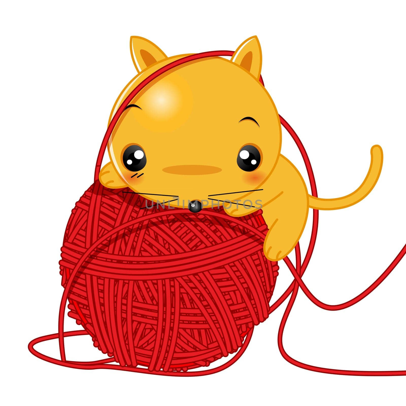 pets,cute,characters,cat,yarn,playful by ogqcorp