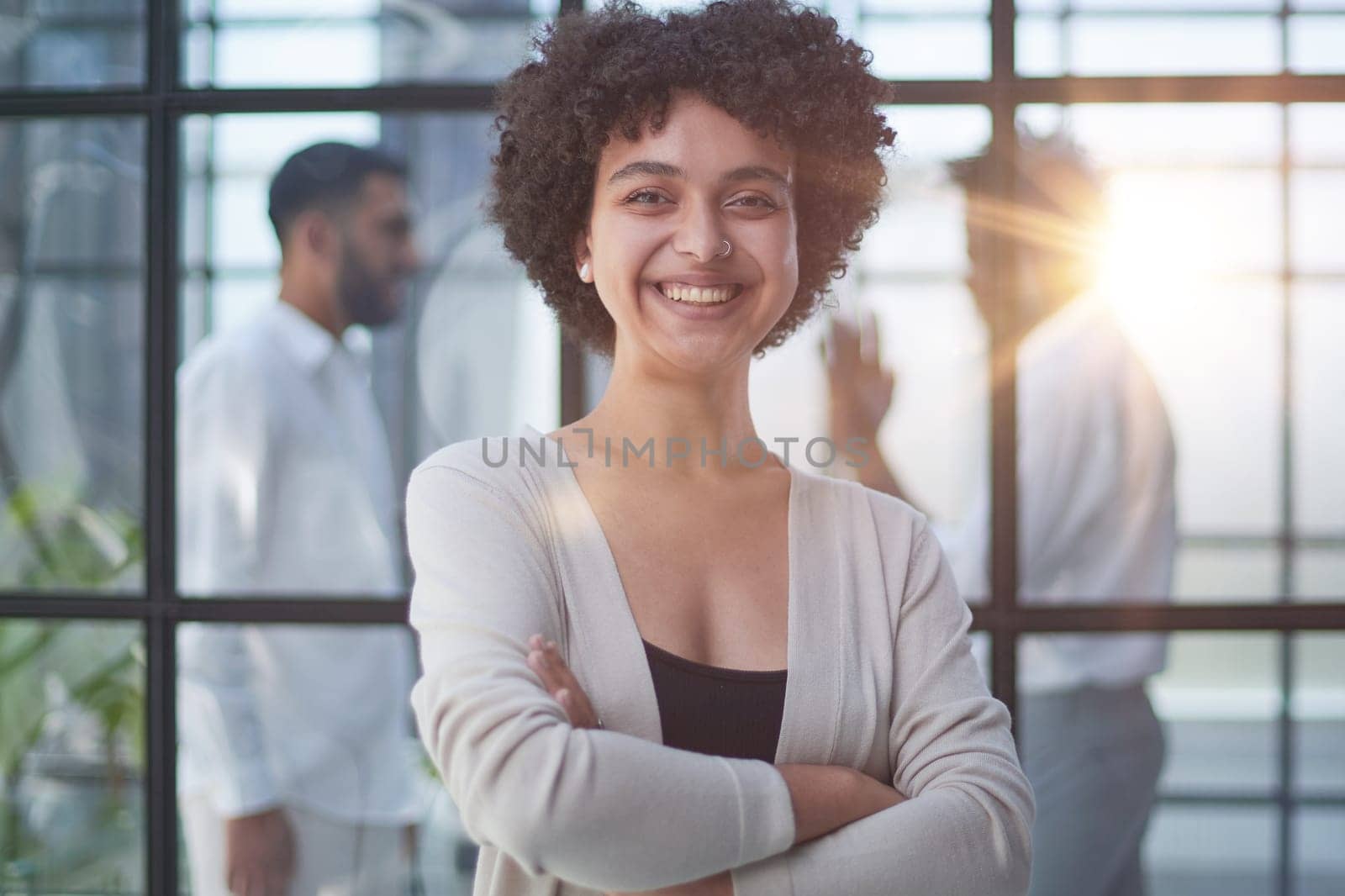 Portrait of a young business woman in an modern office