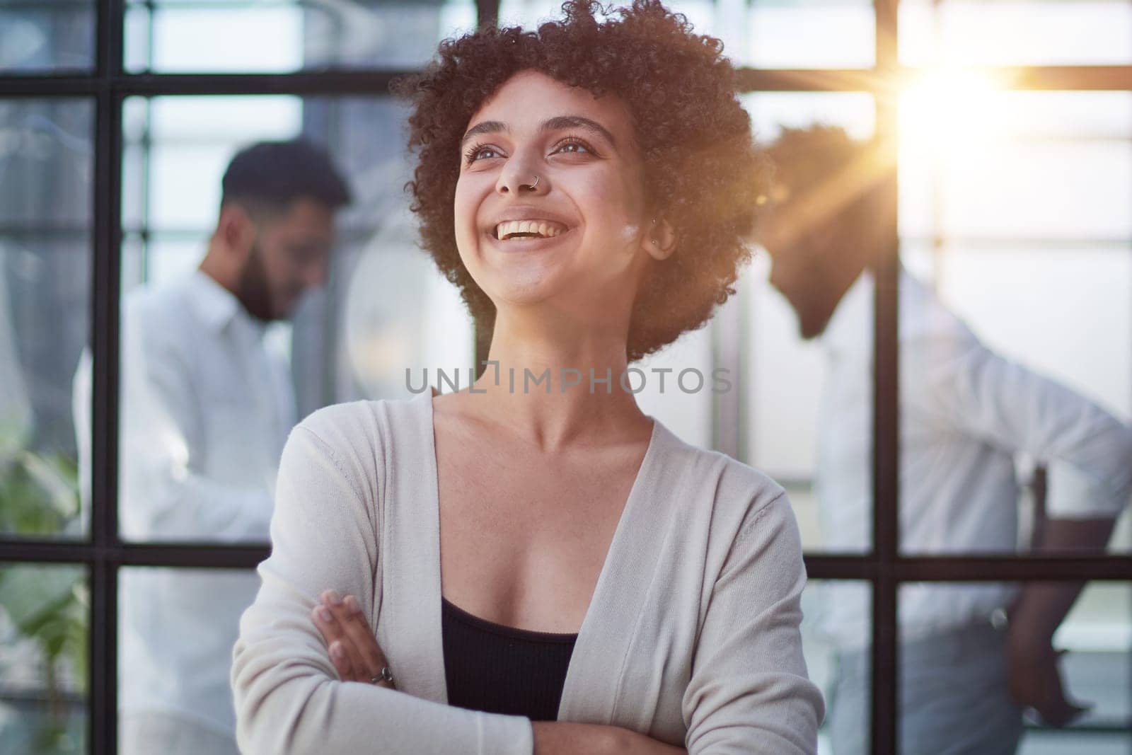 Portrait of a young business woman in an modern office