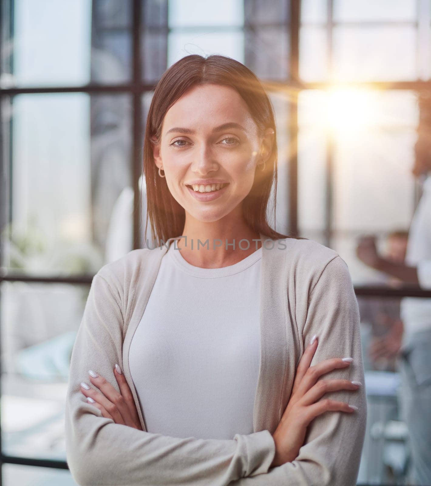 Portrait of a young business woman in an modern office