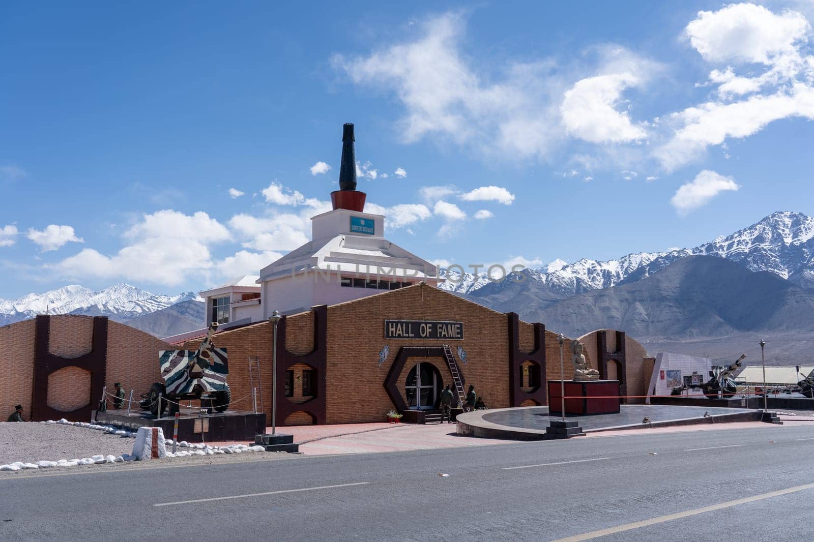 Leh, India - April 10, 2023: Entrance to Hall of Fame, a military museum
