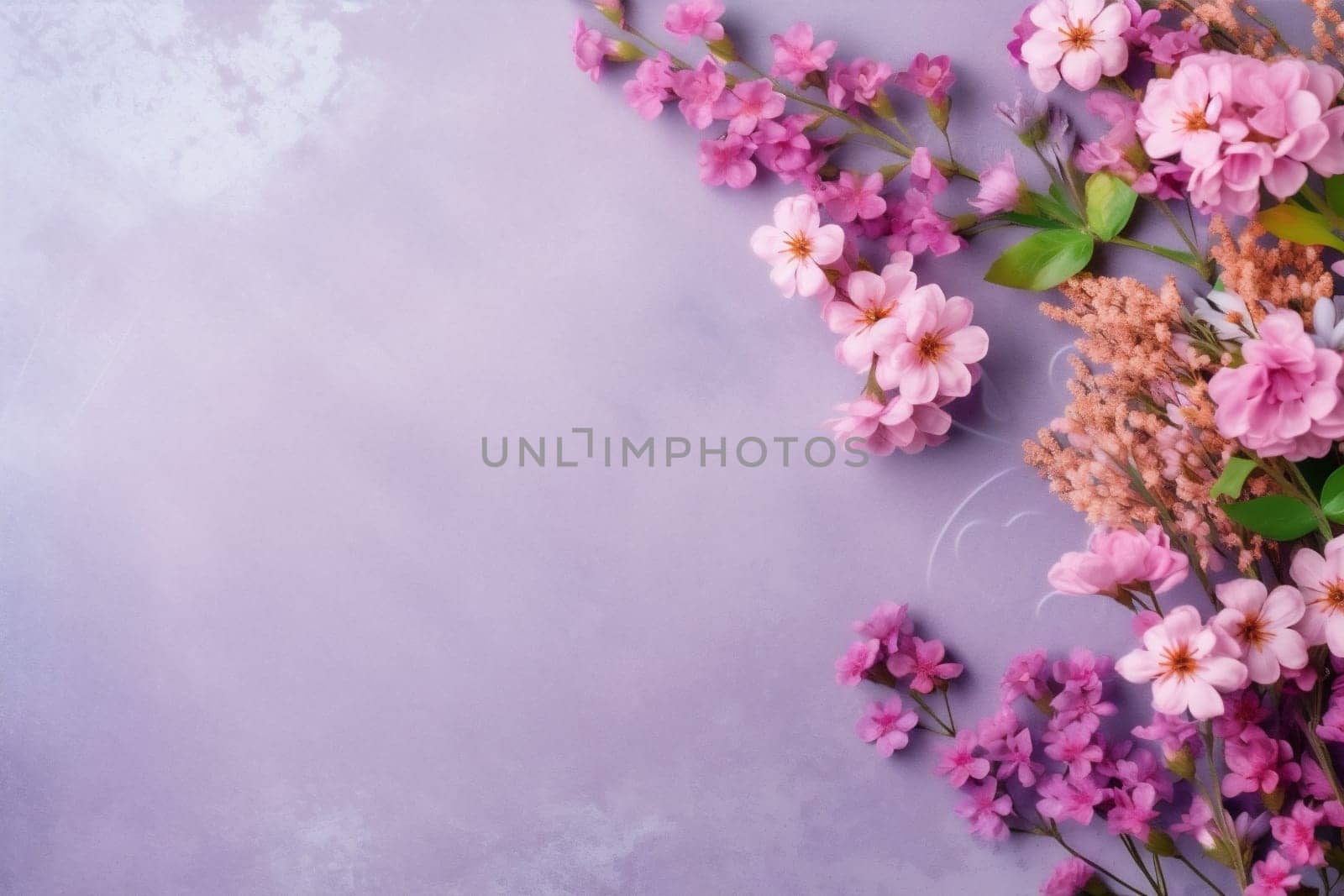 nature flower leaf spring pink background wedding floral valentine bouquet blossom. Generative AI. by SHOTPRIME