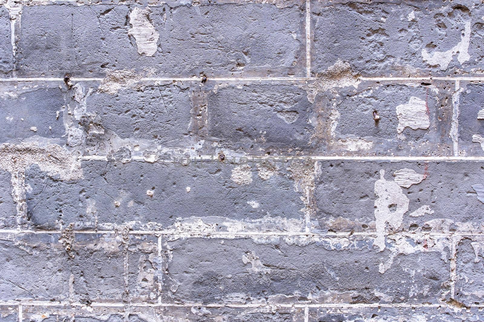 Real gray antique retro brick tone, pattern wall background in an old chinese house, close up, flat lay, top front view.