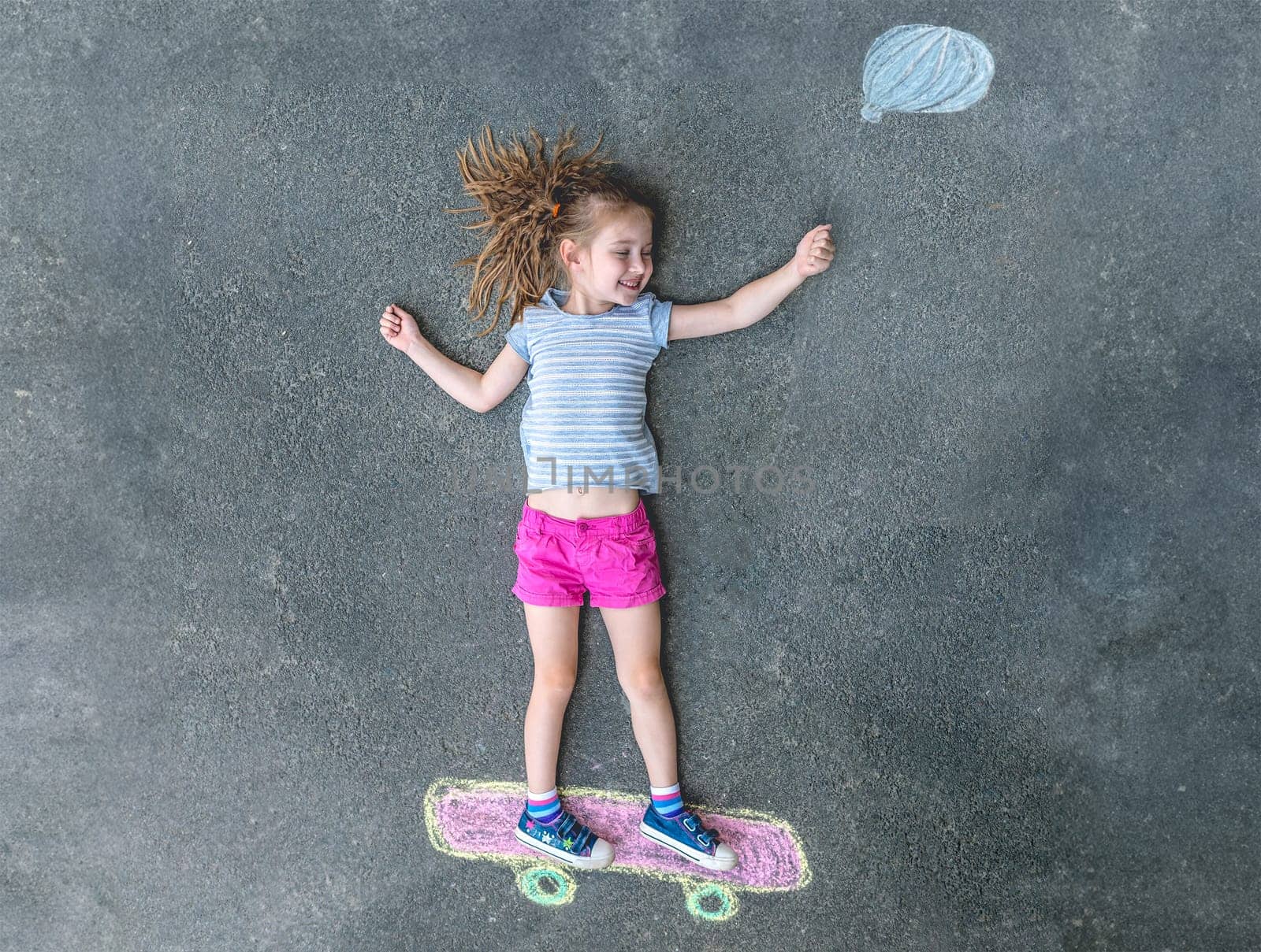 little girl skateboard by tan4ikk1