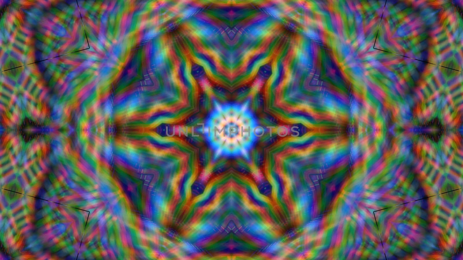 Abstract rainbow background in the shape of a star.