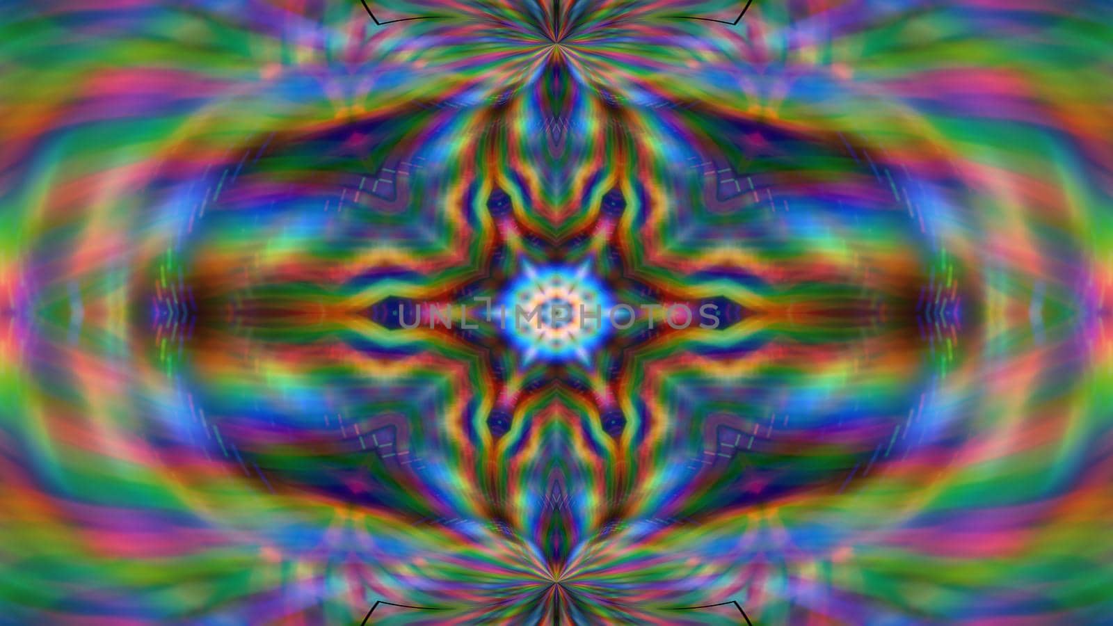 Abstract rainbow background in the shape of a star.