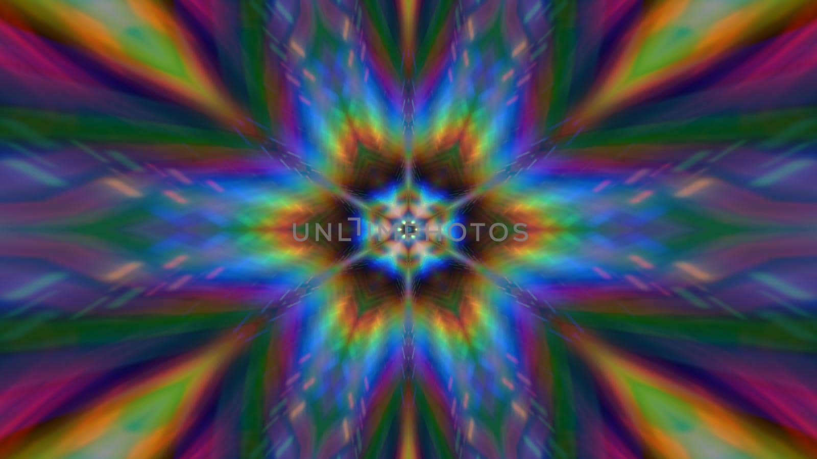 Abstract rainbow background in the shape of a star.
