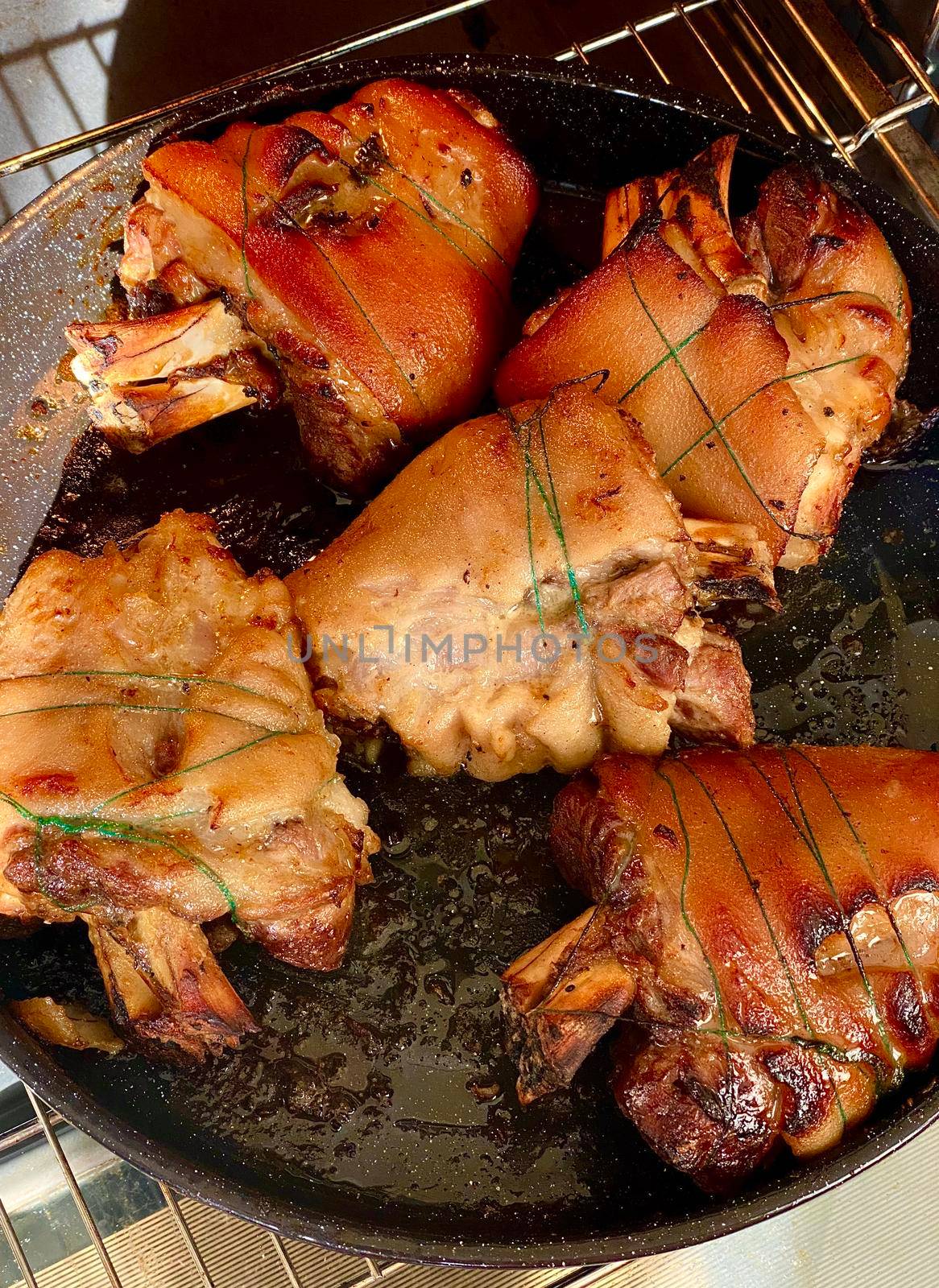 Roasted pork knuckles or legs. German traditional dish
