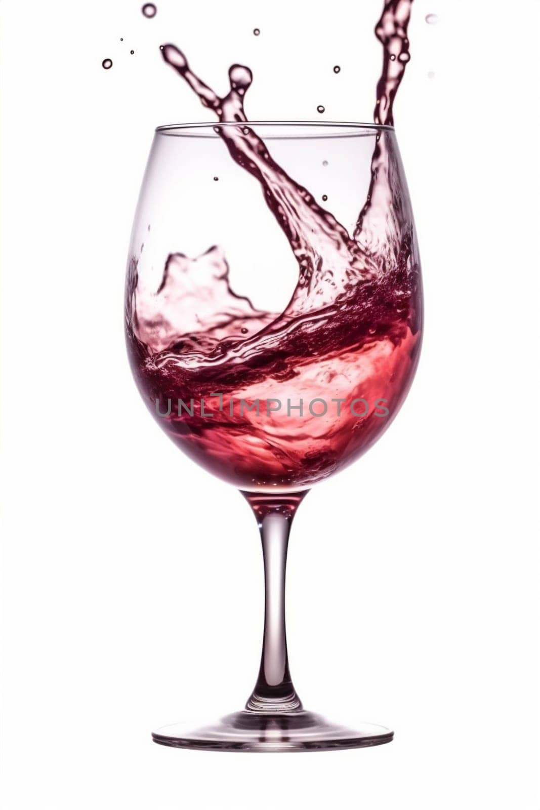 red liquid eatery crystal grape merlot alcohol holiday gradient background party epicure beverage celebration wine glass closeup pouring drink sauvignon goblet. Generative AI.