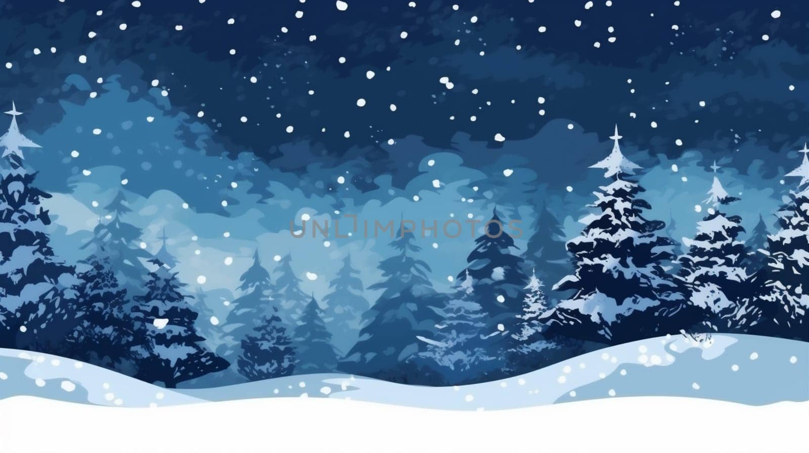 white ice new winter background tree snow year christmas sky holiday fir. Generative AI. by SHOTPRIME