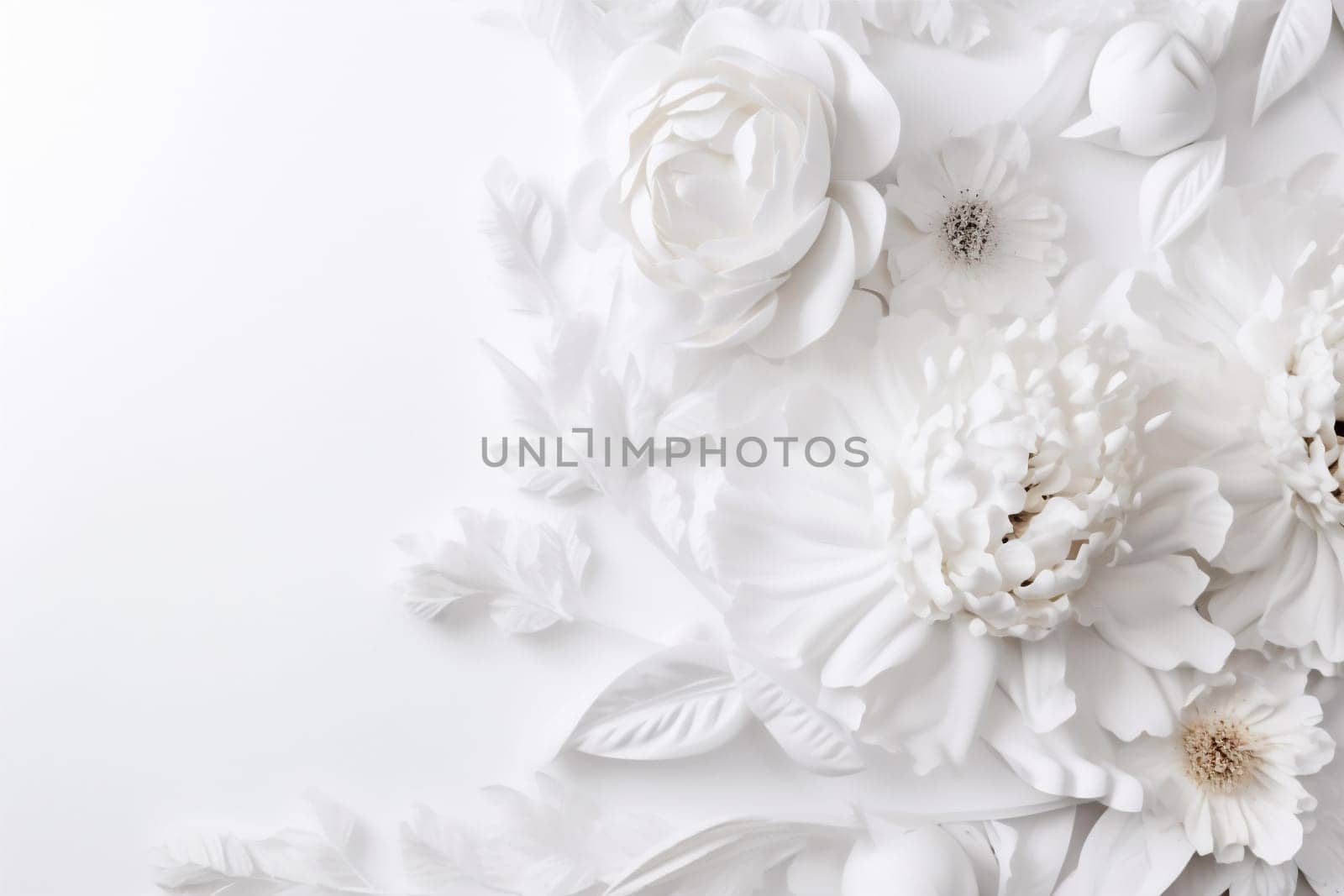 blossom spring background celebration white floral nature flower wedding romantic beautiful. Generative AI. by SHOTPRIME