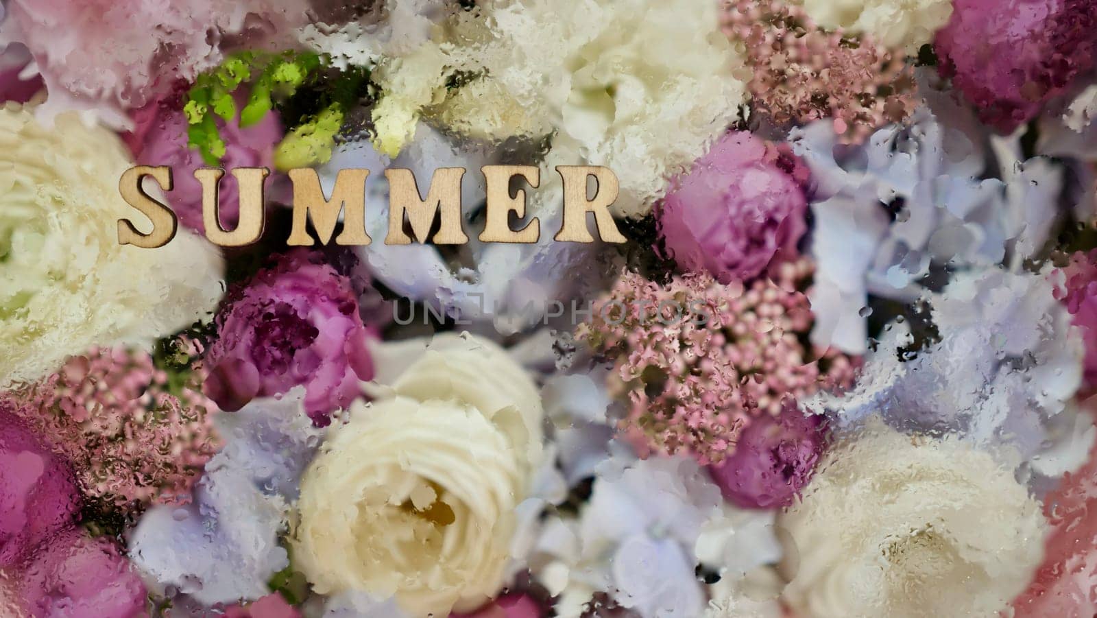 floral background with inscription summer by OksanaFedorchuk