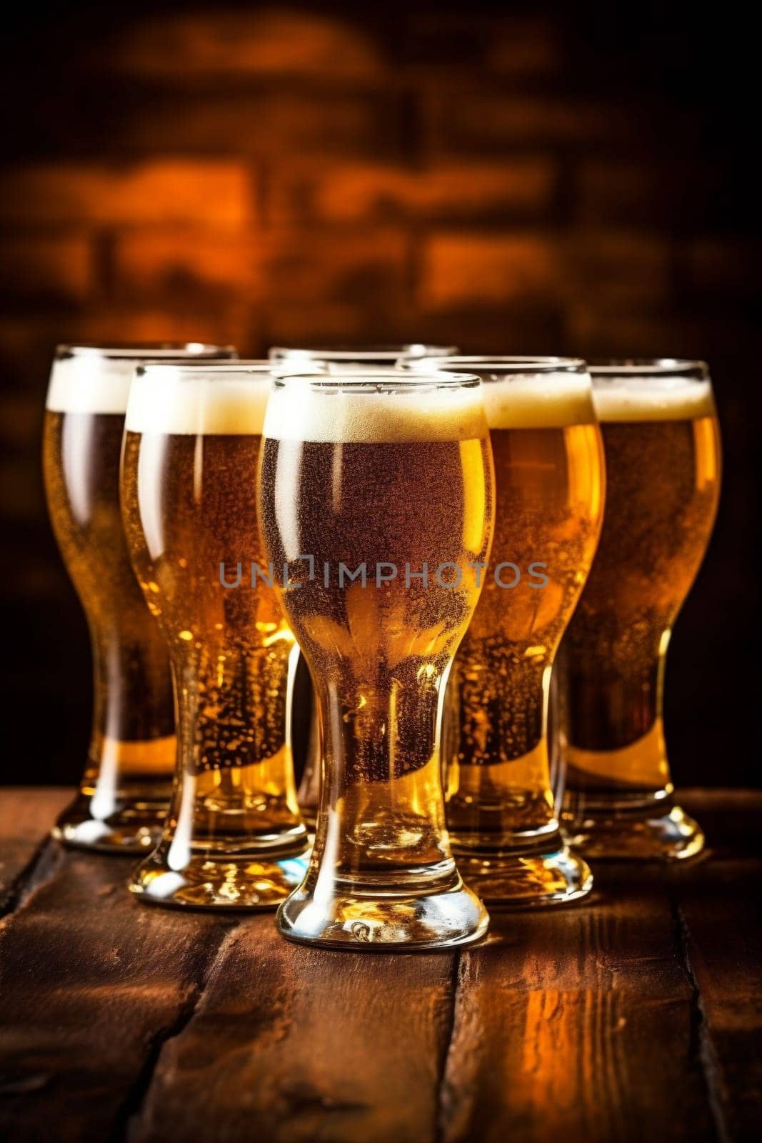 beverage drink beer lager pub foam pint alcohol gold glass. Generative AI. by SHOTPRIME
