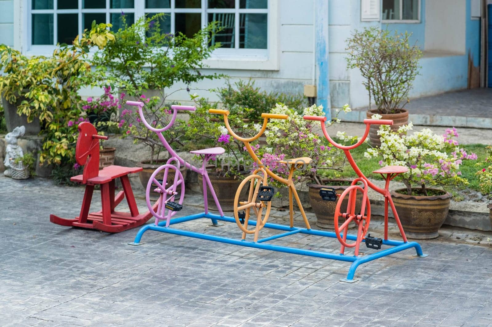 Colorful playground in the park. by TEERASAK