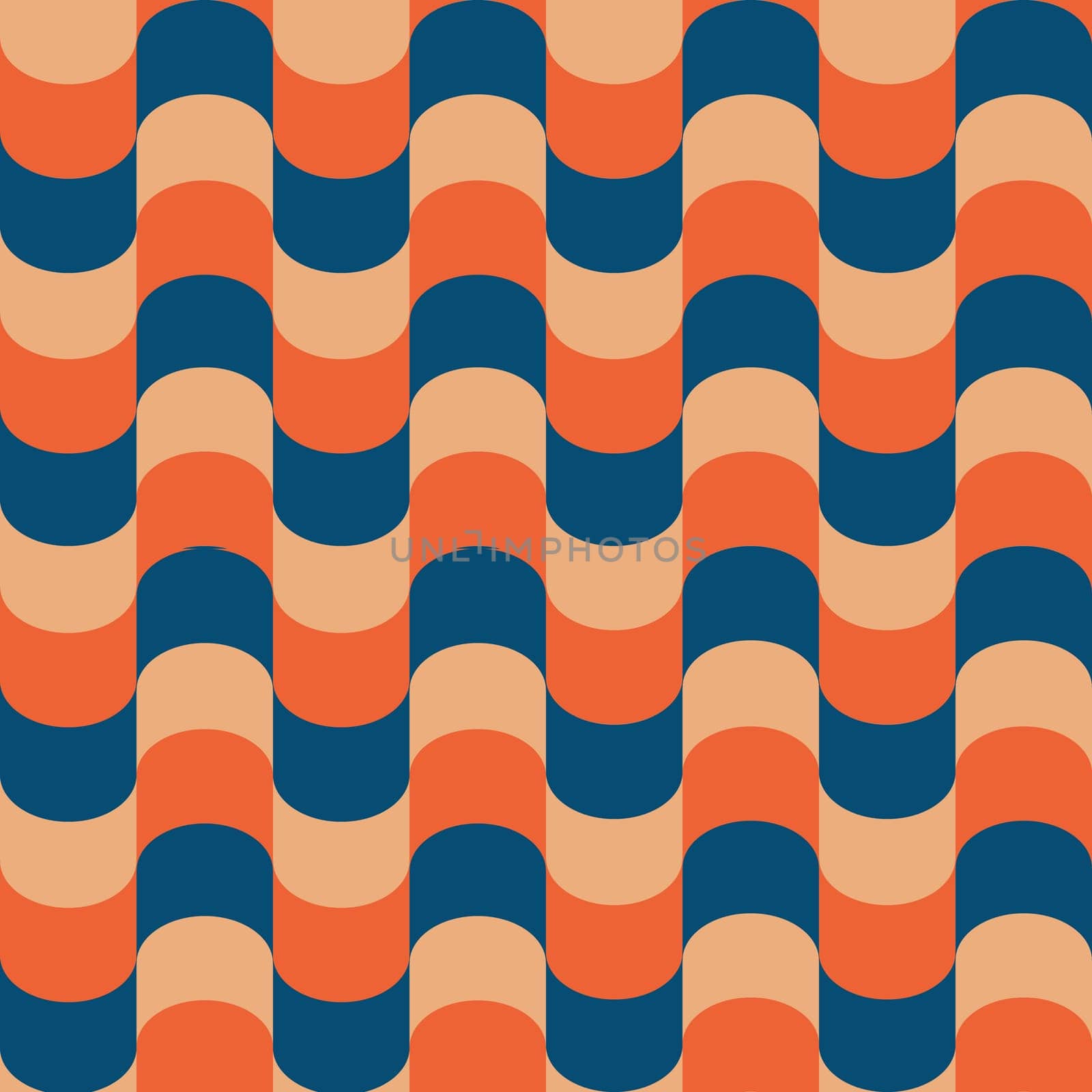 Retro seamless pattern in the style of the 70s and 60s by Dustick