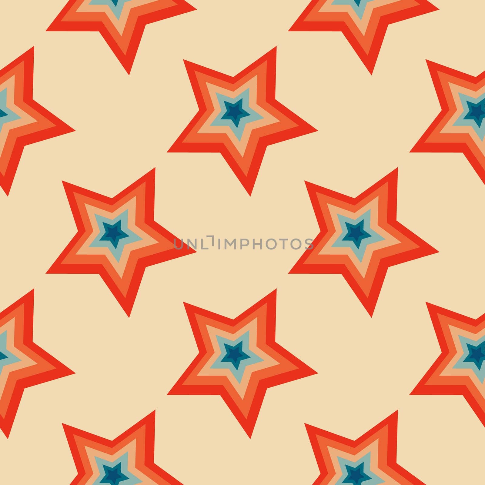 Christmas stars seamless pattern. Vintage retro pattern with stars.