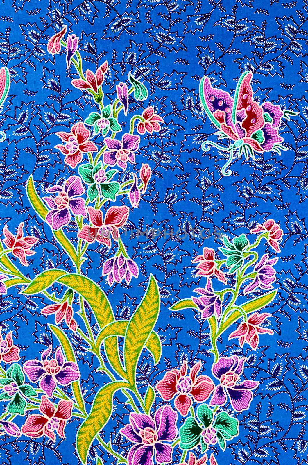The beautiful of art Batik textile pattern. by Gamjai